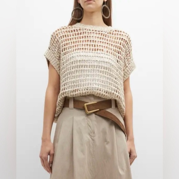 Weekend Sequl Knitted Mesh Vest Sweater Size XL - Picture 5 of 5